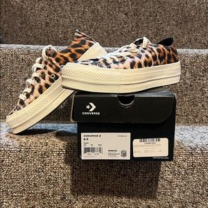 Converse Animal Print Sneakers with White Accents